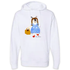 Anne Williams Art Red Riding Hood Cat Pullover Hooded Sweatshirt