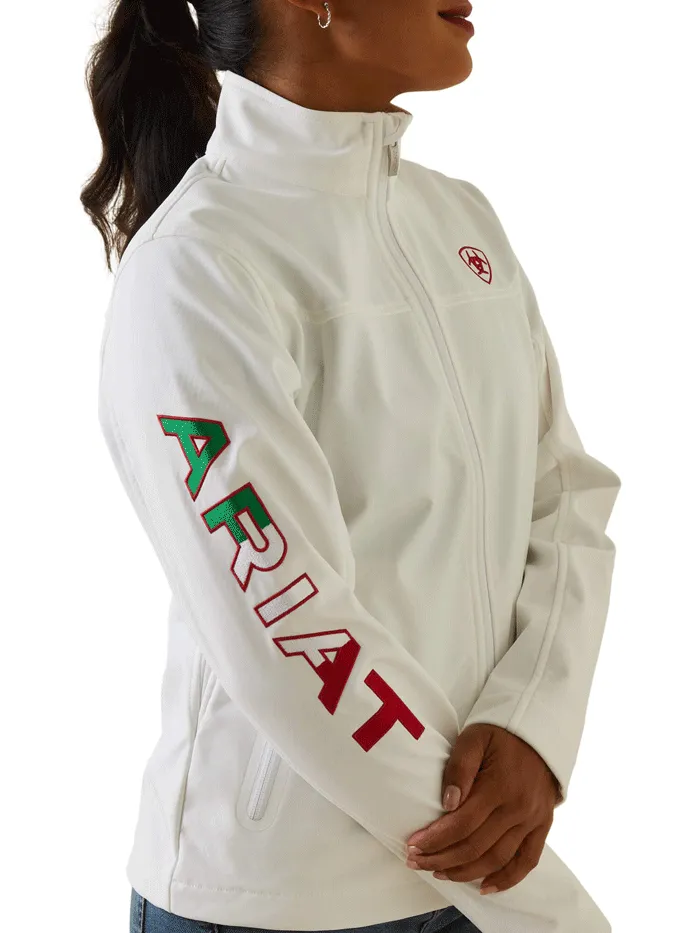 Ariat 10043548 Womens Classic Team Softshell MEXICO Jacket White