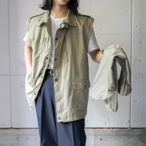 around 1980s Europe detachable sleeve cotton jacket