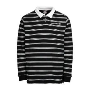 Bauhaus Striped Polo Crew (Black)