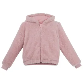 Designer Kidz Skylar Fur Jacket - Pale Pink