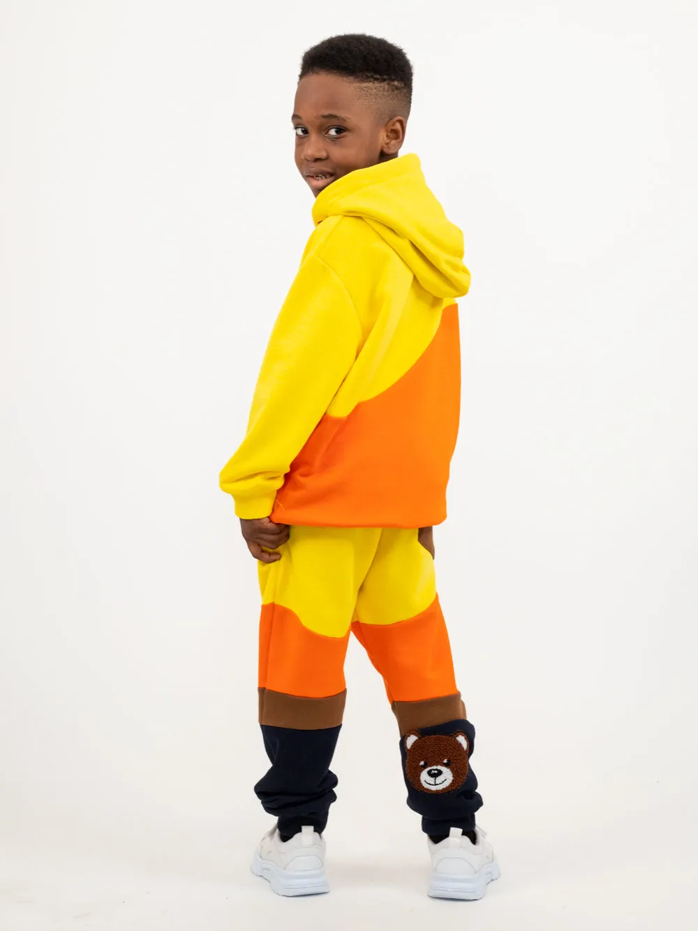 Finch LA Kids 'Teddy Bear' Hoodie (Yellow) C-5009