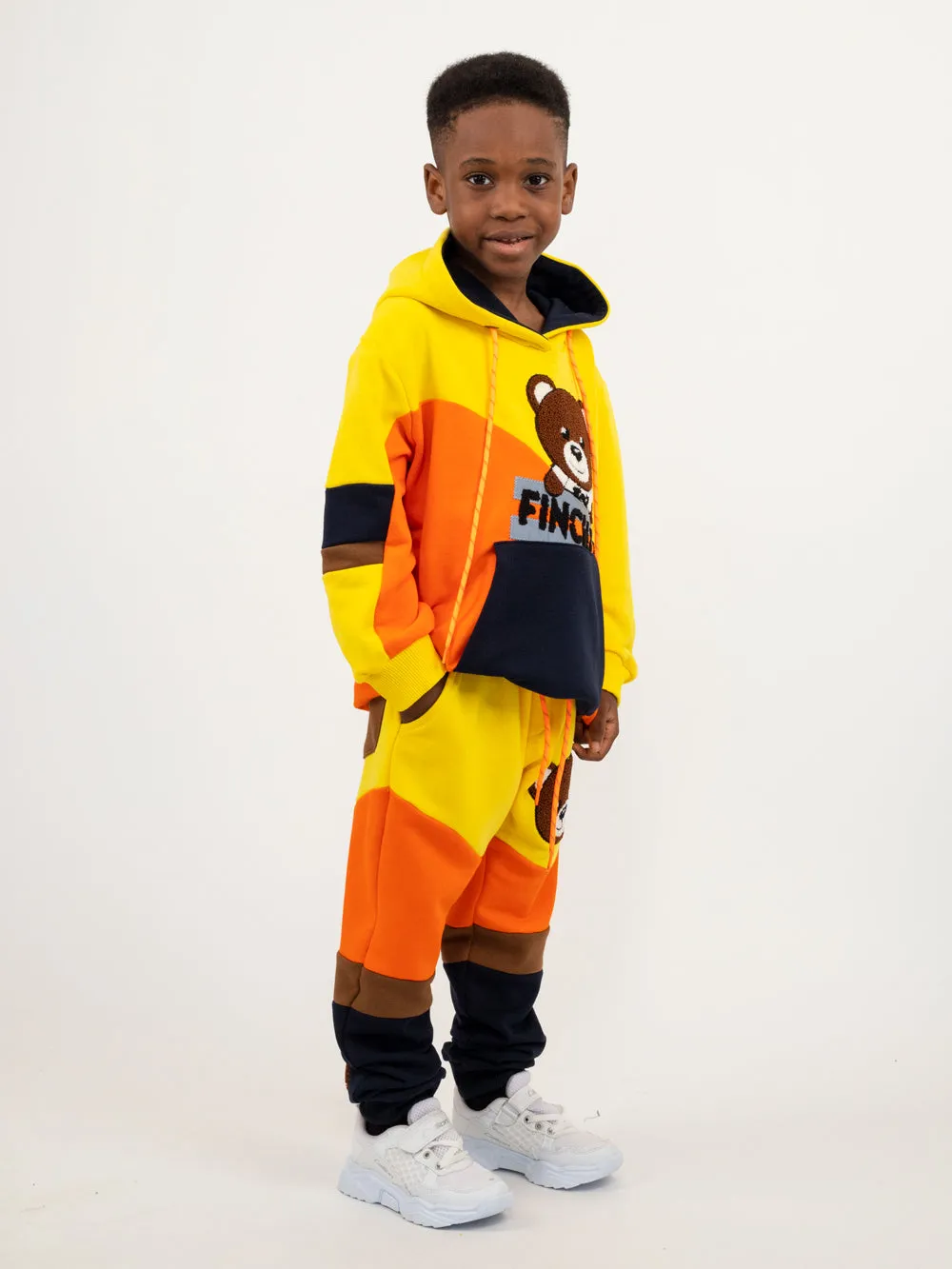 Finch LA Kids 'Teddy Bear' Hoodie (Yellow) C-5009