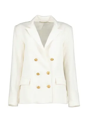 Parker Double Breasted Blazer - Blanc