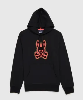 Psycho Bunny Patchin Chenille Bunny Logo Hoodie - Black