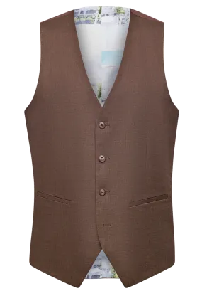 SL8-Brown Linen Waistcoat