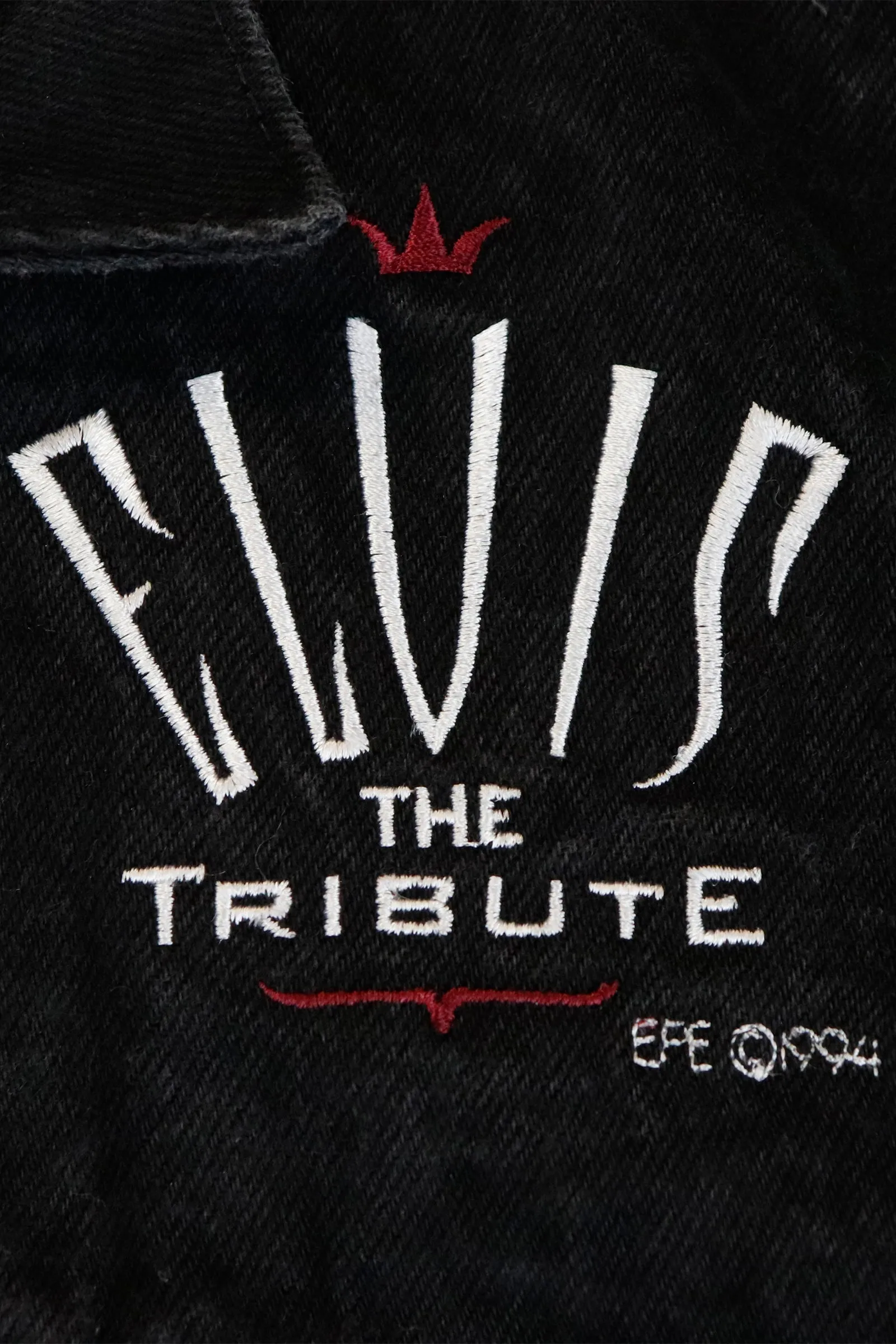 Vintage 1994 Elvis The Tribute  Denim Jacket Sz L