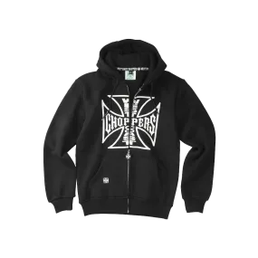 wcc og logo zip hoody - black