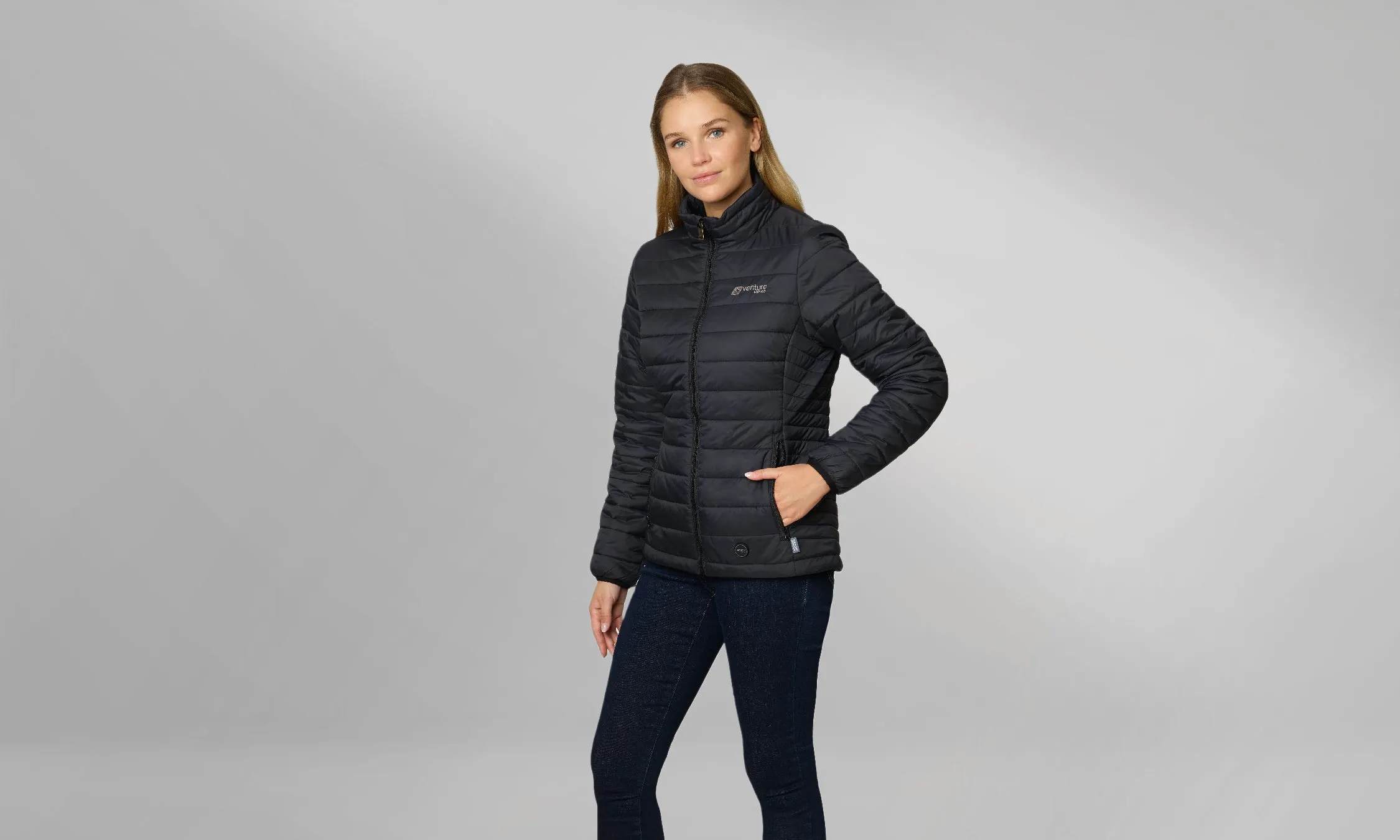 Women's 13W Heated Puffer Jacket with HeatSync  - Black - FINAL SALE