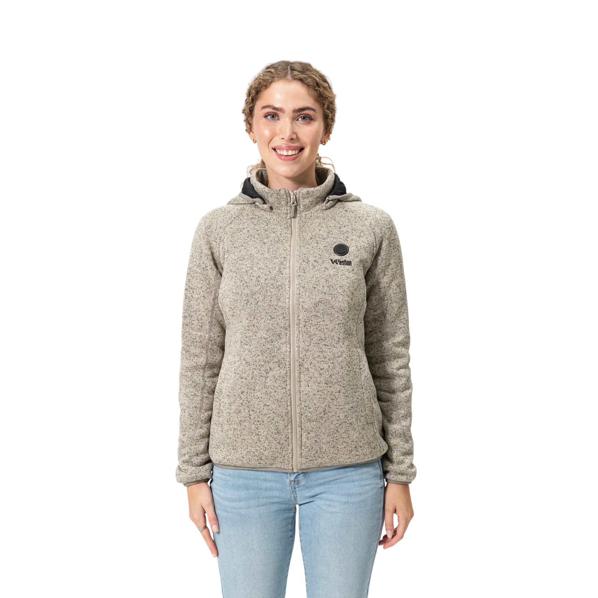 Women's Fleece Heated Jacket with Hood