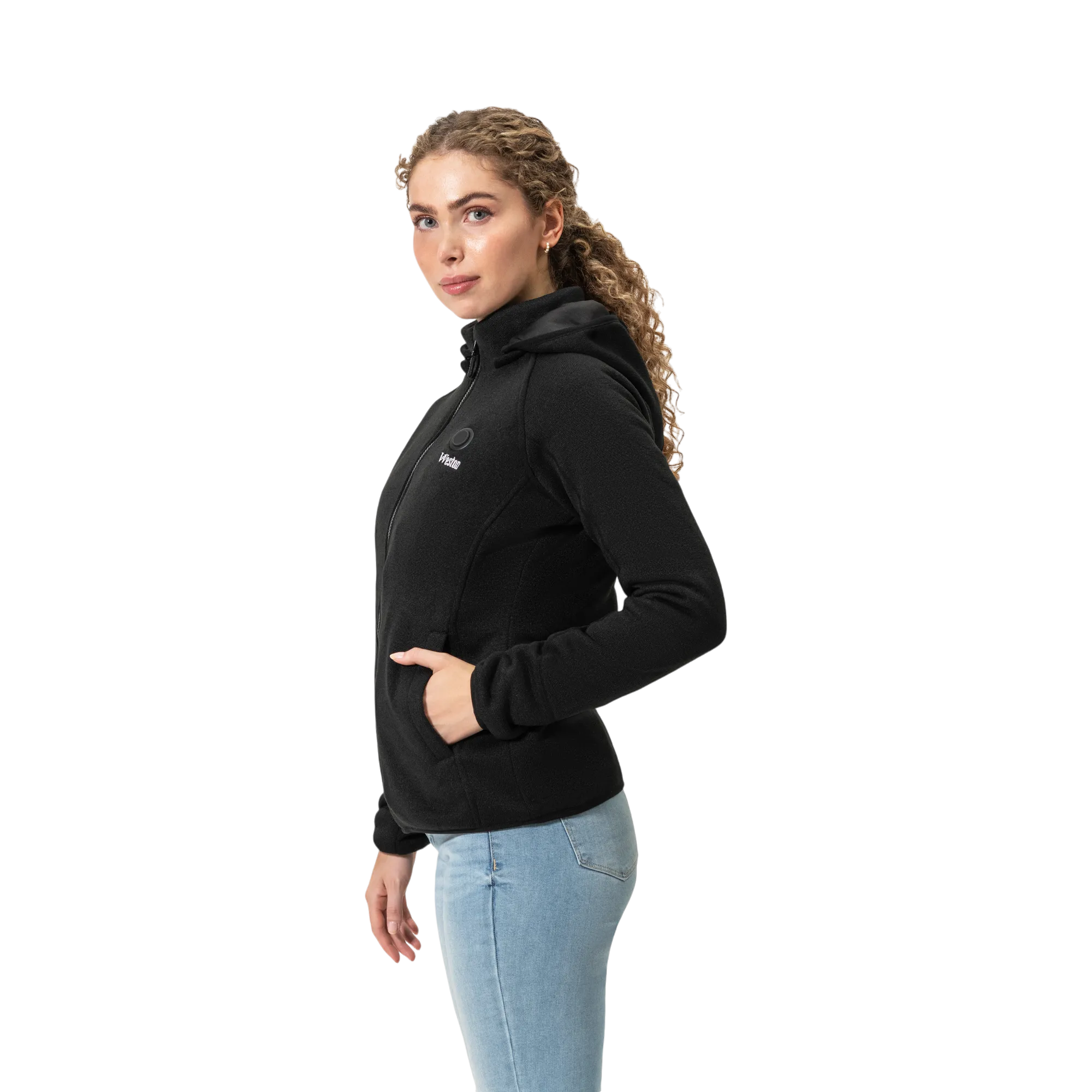 Women's Fleece Heated Jacket with Hood